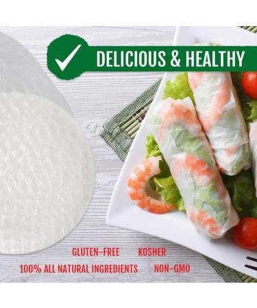 Thailand Rice Paper for Fresh Spring Rolls & Dumplings | Non-GMO, Gluten-Free, Vegan & Paleo | Kosher for Passover | Kitniyot - Buy Online on GoSupps.com