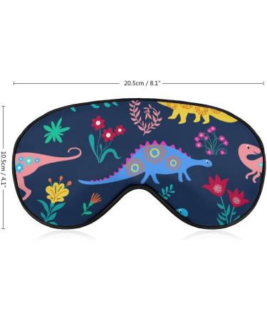 Colorful Brontosaurus Sleep Mask Eye Cover - Adjustable Strap, Blocks Light for Night Travel - Men Women's Blindfold for Sleeping and Napping - Buy Online on GoSupps.com