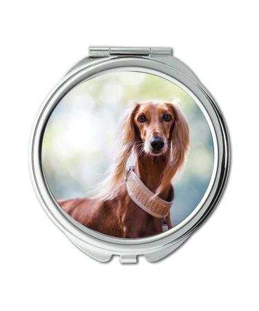 Mirror Compact Mirror Dog Animal Pet Cute Nature Outdoors Beautiful Pocket Mirror portable mirror