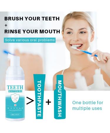 Teethaid Mouthwash & Foam Toothpaste - Deep Clean Whitening Intensive Stain Removal (1PC) | International Shipping - Buy Online on GoSupps.com