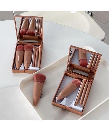luxurious Mini 5 Makeup Brushes Multifunctional Makeup Brush with Mirror Powder Brush Eye Shadow Brush Blending Brush - Buy Online on GoSupps.com