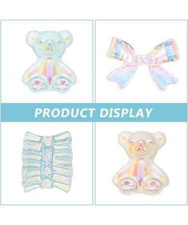 1 Box Nail Art Accessories Nail Art Small Decors Nail Crystals Nail Art Bear Nail Diy Accessories Resin Nail Art Studs Bow Nail Studs Delicate Little White Flower Tree Finger 3d Color 1 - Buy Online on GoSupps.com
