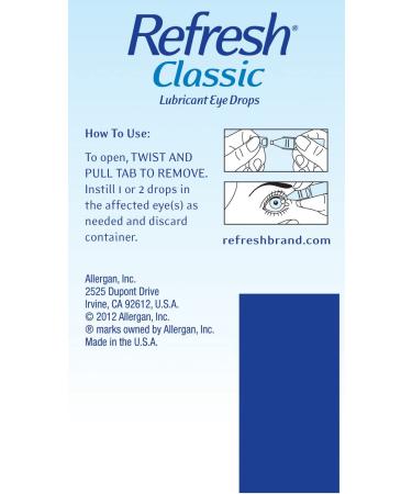 Refresh Classic Preservative-Free Lubricant Eye Drops 0.01 fl oz - 50 Single-Use Containers - Buy Online on GoSupps.com