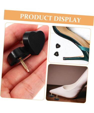 VALICLUD 5 Pairs Heart Shaped High Heel Pads - Replacement Tips & Caps for High Heel Shoes | Durable PVC Pin Heel Repair Accessories - Buy Online on GoSupps.com