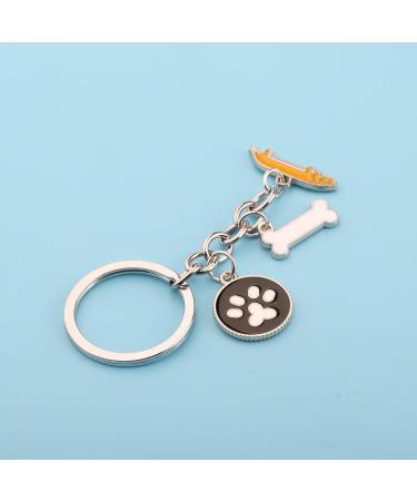 Ensianth Dog Keychain - Perfect Gift for Dog Lovers | Puppy Paw Print Keyring for Dog Owners | Ideal for Moms & Dads - Buy Online on GoSupps.com