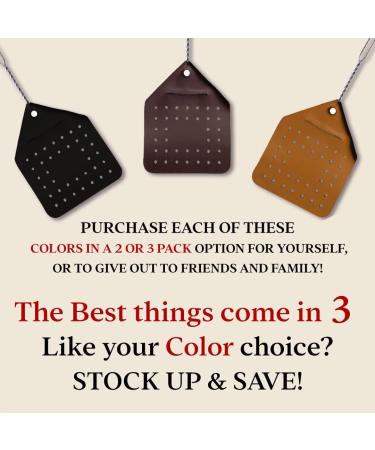 Hope Woodworking Leather Fly Swatter Set (2 Pack) - Amish-Made with Real Leather Paddle - Metal Handle Bug Swatter - 2 Pack Brown - Buy Online on GoSupps.com