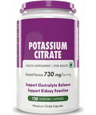 Nutrition Potassium Citrate -120 Vegetable Capsules - Buy Online on GoSupps.com