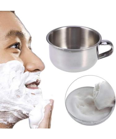 FARUTA Men's Stainless Steel Shaving Soap Bowl & Mug Premium Shaving Cup with Handle for Ultimate Grooming - Buy Online on GoSupps.com