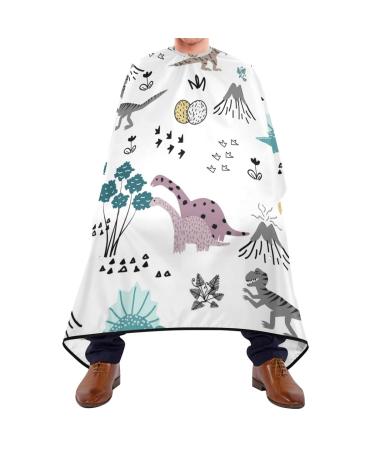 Calculation for shaving beard hairdressing cloak - colored dinosaurs professional waterproof with a snap lock adjustable hook unisex hair cutting range