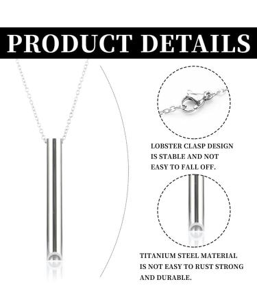 CPsyte Breathing Necklace - Stress Relief & Mindful Meditation Device | 2 PCs Silver Calming Call Chain for Relaxation - Buy Online on GoSupps.com