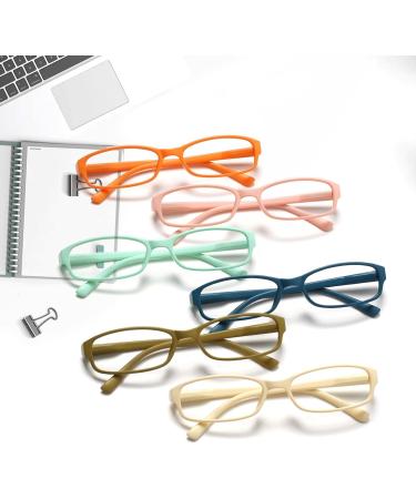 Cojwis 6 Pack Blue Light Filter Reading Glasses for Men & Women - Spring Hinge UV Protection 1.25x Magnification (6 Color Mix) - Buy Online on GoSupps.com