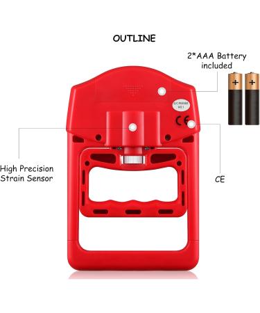 GRIPX Digital Hand Dynamometer - Grip Strength Measuring Device 198 lbs | Automatic Electronic Detection - Buy Online on GoSupps.com