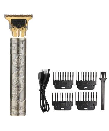 Hair Clippers Hair Clipper Rechargeable Electric Push Shaver T9 Bald Hair Clipper Electric Clipper for Men Barber(Bronze dragon)