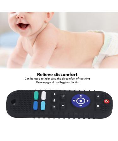 Elprico Silicone Baby Teething Remote Control Toy (0-12 Months) - BPA Free Calming Baby Bite Rings - Perfect Teething Relief for Infants (Black) - Buy Online on GoSupps.com