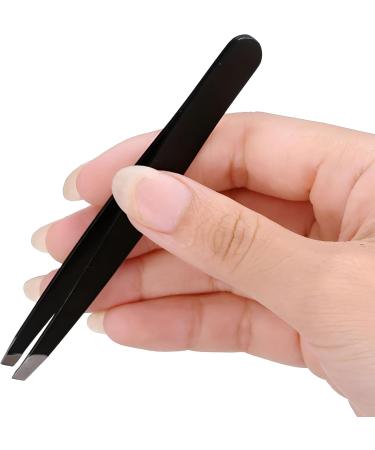 Spire Professional Eyebrow Tweezers Slant Tip | Precision Hair Tweezers for Men & Women Stainless Steel | Best for Plucking Chin Facial Hair 3.2"/8.3 cm - Buy Online on GoSupps.com