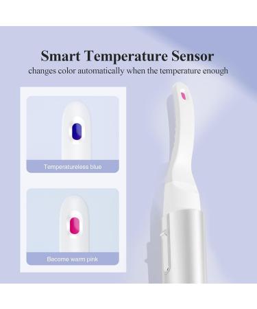 TOUCHBeauty Heated Electric Eyelash Curler - Fast Heating, Wand-Shaped Tip, Temperature Sensor - White - Buy Online on GoSupps.com