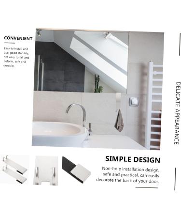 UKCOCO Clothes Rack 6 Pcs No Punching Hook Storage Hooks Kitchen Door Hanger Over Hanging Hook Glass Door Cabinet Door 18X4.2CMx3pcs Silver2x3pcs - Buy Online on GoSupps.com