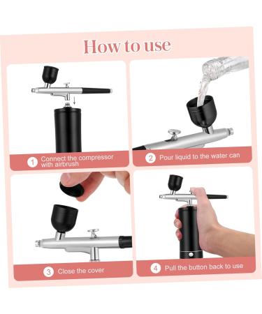 Healeved 1 Set Airbrush Kit Air Brush for Nails Compressor Airbrush Electric Airbrush Cordless Aluminum Alloy 12.00X4.20X4.20CM - Buy Online on GoSupps.com
