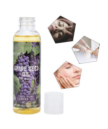 Pure Grape Seed Oil 118ml - Natural Moisturizing Body & Hair Care Oil for Radiant Skin - Buy Online on GoSupps.com