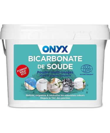 Onyx - Household Baking Soda Powder - Natural Origin Multi Purpose Degreasing Deodorizer Cleaner - Ecocert - 4 kg