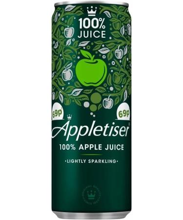 24 x Appletiser Cans 250ml 100% Apple Juice Lightly Sparkling - Buy Online on GoSupps.com