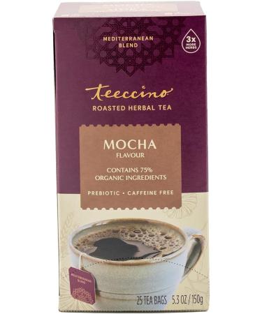 Teeccino Herbal Tea Mocha Rich & Roasted Herbal Tea That s Caffeine Free & Prebiotic for Natural Energy 25 Tea Bags - Buy Online on GoSupps.com