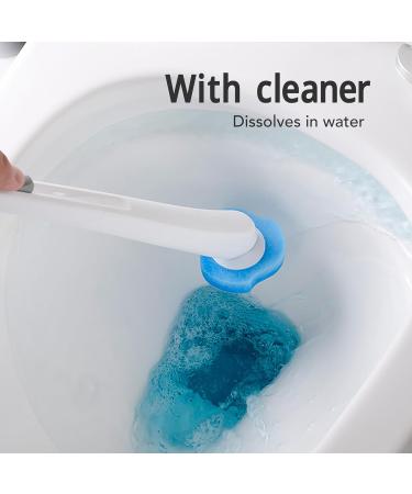 MOUMOUTEN Disposable Toilet Brush Refills Water Soluble Toilet Scrubber Refills for Brush Wand One Time Use Toilet Brush Heads for Easy and Effective Cleaning 16pcs - Buy Online on GoSupps.com