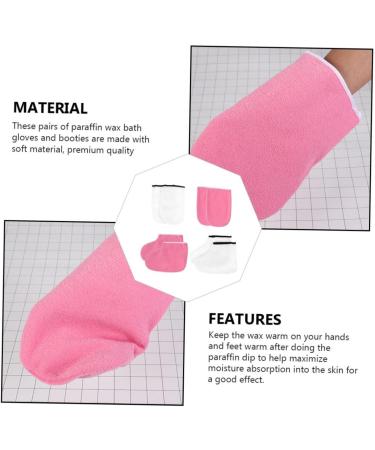FRCOLOR Practical Wax Heat Cover 12 Sets Leather Horn Boots Polyester Lining Nail Women's Moisturizing Hand Gloves - Buy Online on GoSupps.com