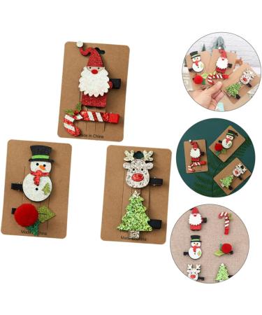 Beavorty 3 Set Christmas hair clips antler hair clip xmas party favor kids christmas hair barrettes xmas hair clips girls hair accessories Christmas Headdress Headgear elder plastic - Buy Online on GoSupps.com