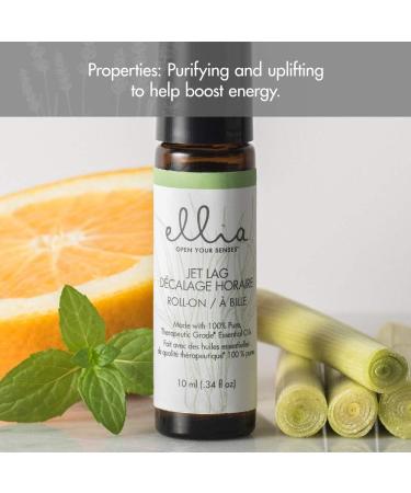 Ellia Essential Oil Roll-On | Jet Lag Blend| 10ml 100% Pure Therapeutic Grade Jet Lag 0.34 Fl Oz (Pack of 1) - Buy Online on GoSupps.com