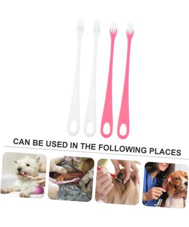 WOONEKY 4pcs Pet Toothbrush Dog Toothbrushes Dog Plaque Tools Pet Cleaning Brush Pet Toothpaste Puppy Abs - Buy Online on GoSupps.com
