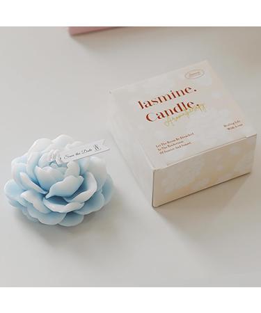 Jasmine Candles Gifts for Women - Soy Wax Aromatherapy Flower Shaped Scented Candles | Aesthetic Room Decor (Bluebell 3 Inch - Buy Online on GoSupps.com