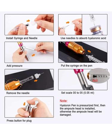 Hyaluron Abbey High Pressure Non-Invasive Hyaluronic Acid Lip Injections - 0.3 ml Mesotherapy Pistols with 5 Ampoule Heads for Anti-Aging Solutions - Buy Online on GoSupps.com