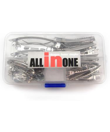 DIY Hair Clip Kit - 35pcs Assorted Size & Design Alligator, Barrette, Snap, Bobby Pin Clips with Container - Buy Online on GoSupps.com