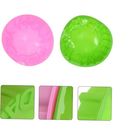HOMSFOU 2pcs Happy Birthday Baking Pan Baking Tools Birthday Baking Molds Silicone Bread Rubber Cake Baking Pan Round Cake Pudding Molds Candy Nonstick Silica Gel Chocolate Stick to Bake - Buy Online on GoSupps.com