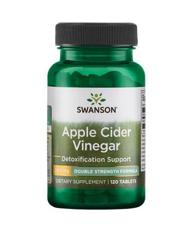 Swanson Double-Strength Apple Cider Vinegar 200 Milligrams 120 Tabs