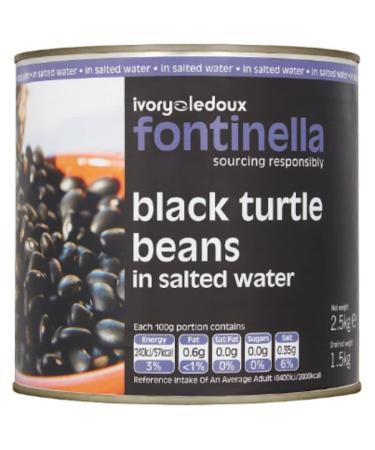 Ivorys Ledoux Fontinella Black Turtle Beans in Salted Water 2500g x 6 Black Turtle Beans in Salted Water 6