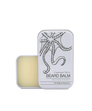 Brighton Beard Co. Creampot Toms Black Pepper & Grapefruit Balm - Handmade Beard Conditioner & Repair - Light Shine 40ml - Buy Online on GoSupps.com