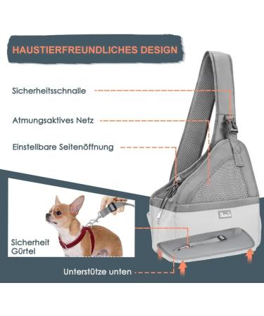 Nasjac Pet Dog Belt Conveyor - Adjustable Padded Travel Bag for Dogs Under 4kg - Breathable Mesh & Washable Design - Buy Online on GoSupps.com