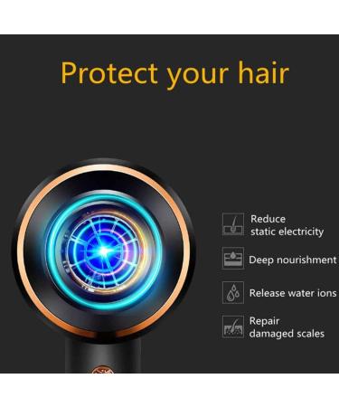 Hair Dryer Ionic Salon Hairdryer Professional Hair Dryer 2000W Travel Hairdryer 3 Heat Setting Cool Shot Button AC Motor 3 Air Nozzle with Diffuser & Concentrator for Salon and Home Use small - Buy Online on GoSupps.com