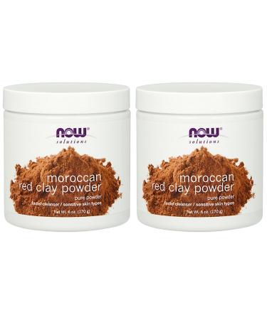 NOW Red Clay Powder Moroccan 6-Ounce (Pack of 2)