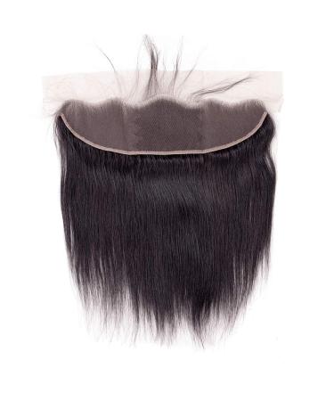 13x4 Lace Fronral Closure Ear To Ear Straight 100% Unprocessed Brazilian Virgin Human Hair Lace Front Closures With Baby Hair Free Part Natural Black Color 10 Inch 10 inch 13x4 frontal closure straight