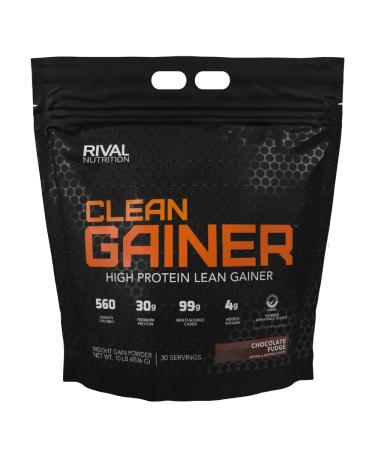 Rivalus Clean Gainer - Chocolate Fudge 10 Pound - Delicious Lean Mass Gainer with Premium Dairy Proteins, Complex Carbohydrates, and Quality Lipids, No Banned Substances, Made in USA Chocolate 10 Pound (Pack of 1)