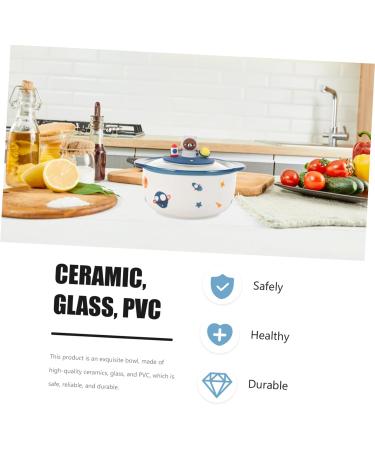 Zerodeko 1pc Instant Noodle Soup Bowl Ramen Bowls Ceramic Cereal Bowl Rice Container Cartoon Student Oven - Buy Online on GoSupps.com