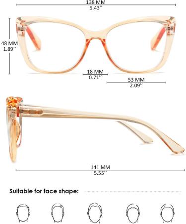 Koosufa Women's Large Cateye Anti-Blue Light Reading Glasses - Horn-Rimmed Anti-Tired 0.0 to 4.0 Strength Options - Stylish & Comfortable Eyewear for Fashionable Cat Lovers - Buy Online on GoSupps.com