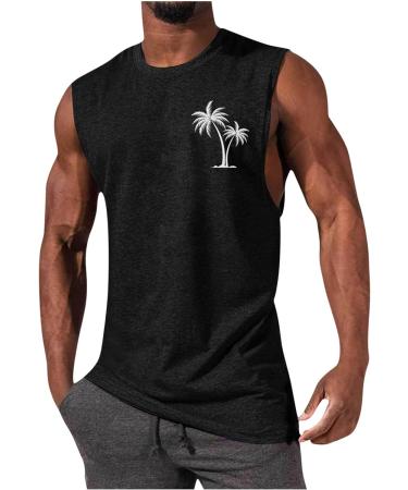Men's Stretch Cotton Tank Top Comfortable Short Arm Workout Undershirt for Fitness & Bodybuilding - Regular Fit | 2024 Athletic Black - Buy Online on GoSupps.com
