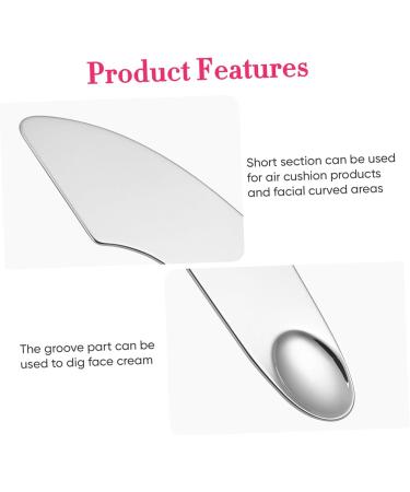 BELLIFFY Makeup Spatula Korean Cosmetics Makeup Mixer Makeup Plate Mixer Scraper Palette Stainless Steel - Buy Online on GoSupps.com