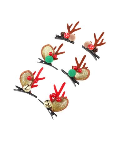 Beavorty 3 Pairs Hairpin Christmas Decorations Hair Clips for Girls Hair Accessories for Girls Christmas Antler Hairpin Christmas Deer Hair Clips Antler Hair Clips Xmas Hair Clip