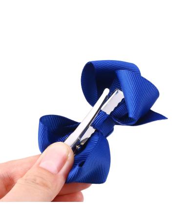 Lurrose Blue Hair Clips Set - 12 Hair Bows & 50 Metal Hair Clips | Classic Hair Accessories for Girls - International Shipping - Buy Online on GoSupps.com