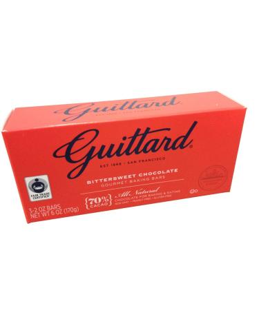 Guittard, 70% Bittersweet Cocoa Baking Bars, Semi Sweet, 6oz Package (Pack of 4)4